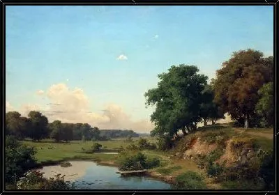 Картина Пейзаж с прудиком (Landscape with a pond)