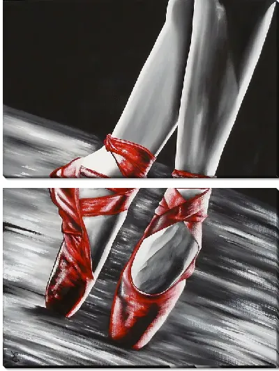 Модульная картина Красный балетные пачки