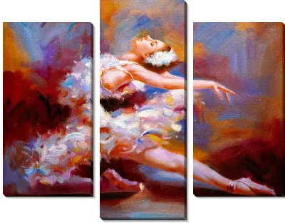 Модульная картина Балерина - лебедь