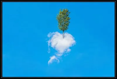 Картина Дерево на облаке в форме сердца