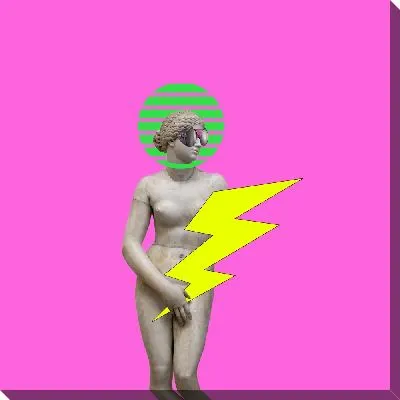 Постер Молния  в руках статуи