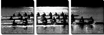 Модульная картина Соревнование по гребле