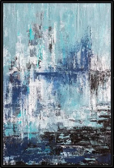 Картина Фактурная абстракция в голубых тонах