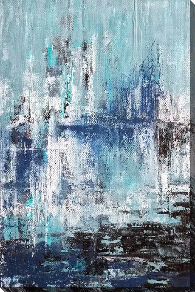 Постер Фактурная абстракция в голубых тонах