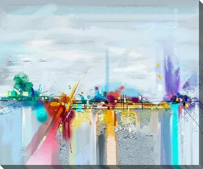 Картина маслом Цветная композиция