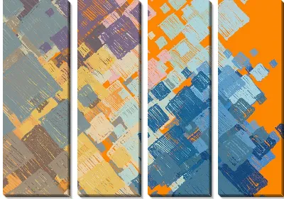 Композиция с разноцветными квадратами