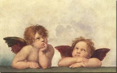 Ангелочки на картине Сикстинская Мадонна