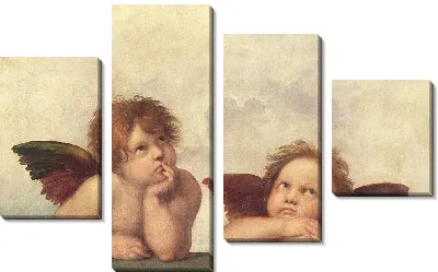 Ангелочки на картине Сикстинская Мадонна