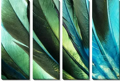 Модульная картина Макро зеленые листья