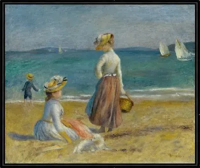 Картина Две девушки на пляжу отдыхают