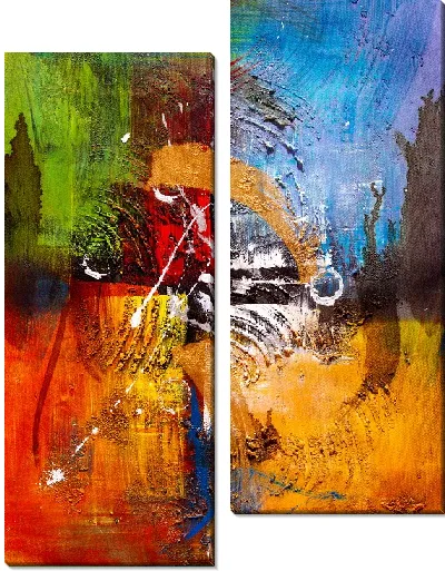 Модульная картина Красочная арт-текстура