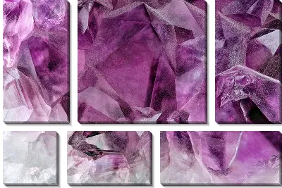 Модульная картина Стильная фиолетовая геометрия