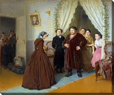 Приезд гувернантки в купеческий дом