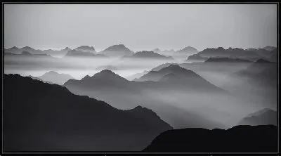 Картина Бархатистый туман в горах