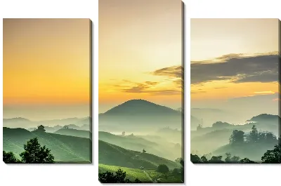 Вечер в туманных горах