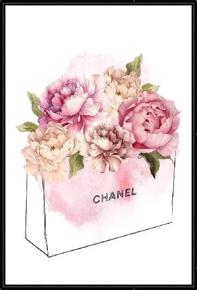 Картина Сумка Chanel  с пионами