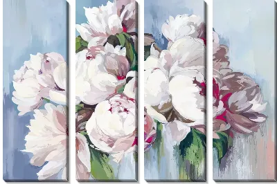 Модульная картина Букет красивых пионов №2