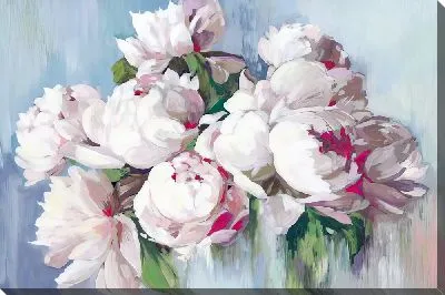 Картина маслом Букет красивых пионов №2