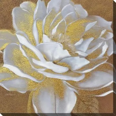 Пион с золотой текстурой