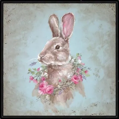 Заяц с розочками