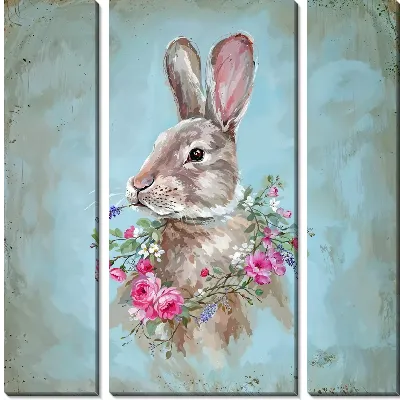 Заяц с розочками