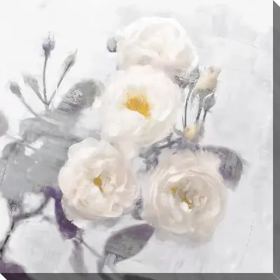 Картина маслом Пионы на светлом фоне