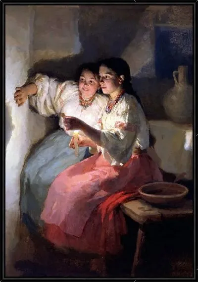 Картина Святочное гадание (Christmas divination)