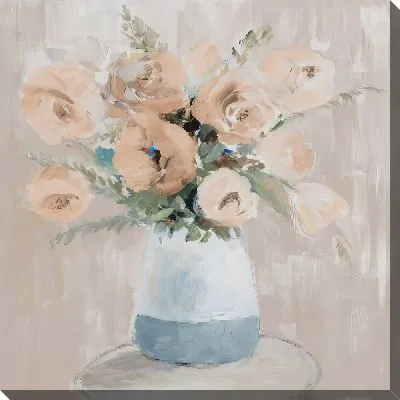 Картина маслом Букет пионов на столе