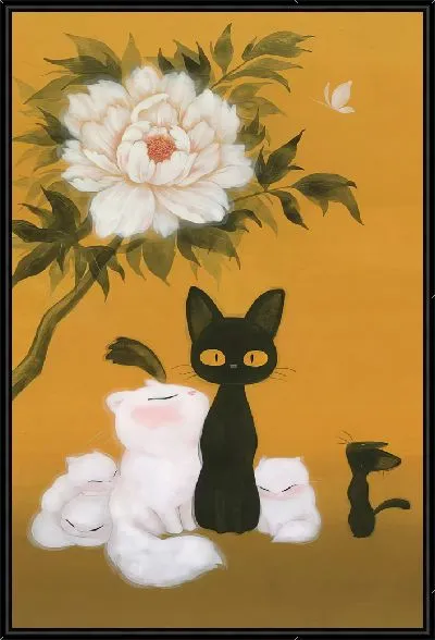 Картина Кошки и пион