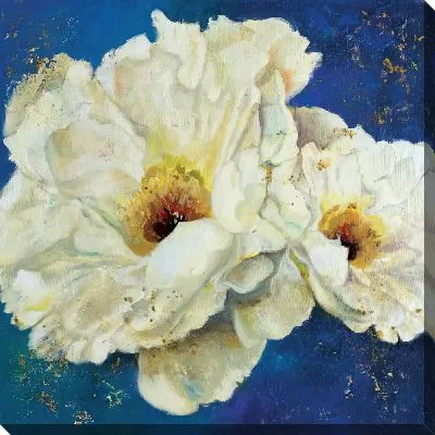 Картина маслом Два цветка пионы