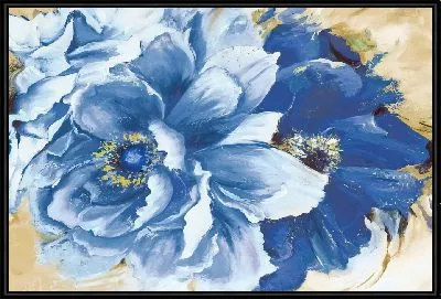 Картина Голубой и синий пионы