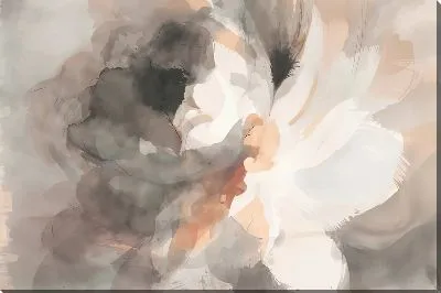 Картина маслом Белый пион в акварельном стиле