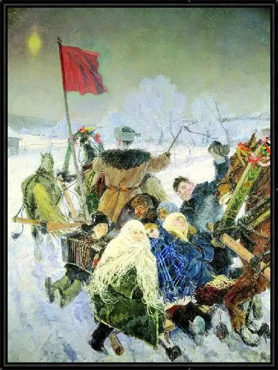 Картина Едут на выборы