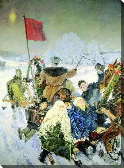 Картина Едут на выборы