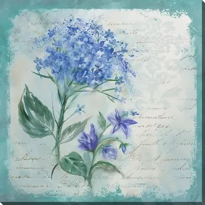 Картина маслом Гортензии в квадрате