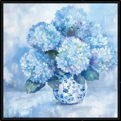 Букет светло-синих гортензий