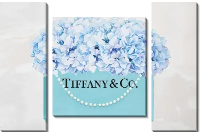 Модульная картина Сумка с голубыми гортензиями