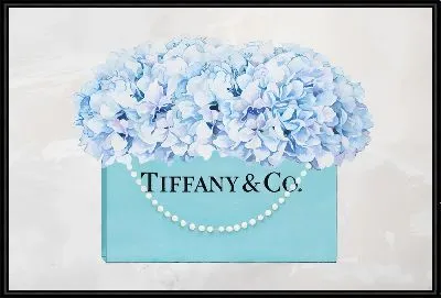 Сумка с голубыми гортензиями