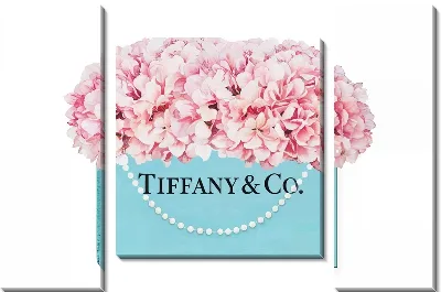 Модульная картина Сумка с розовыми гортензиями