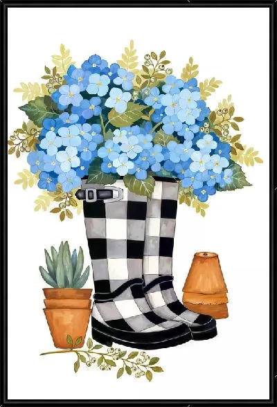 Картина Гортензии в сапогах