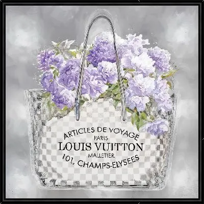 Картина Сиреневые гортензии в сумке