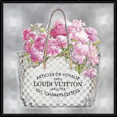 Картина Розовые гортензии в сумке