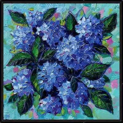 Букет гортензий в стиле мастихин