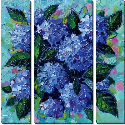 Букет гортензий в стиле мастихин