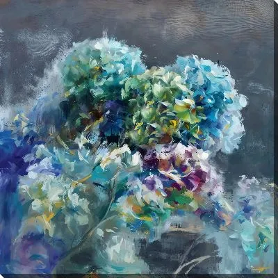Картина маслом Букет летних гортензий