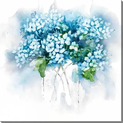 Картина маслом Воздушный натюрморт с гортензиями