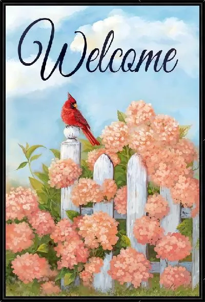 Картина Welcome - гортензии