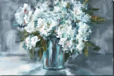 Картина маслом Красивые гортензии в вазе