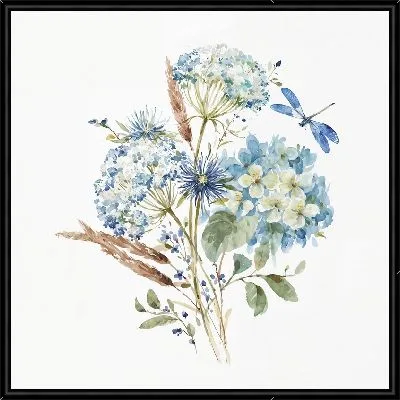 Картина Полевые цветы и стрекоза