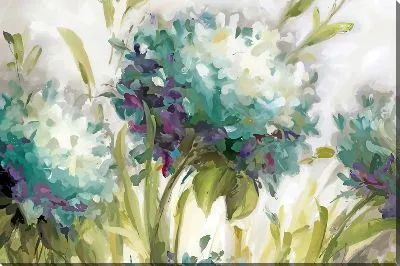 Картина маслом Крупные бутоны гортензии